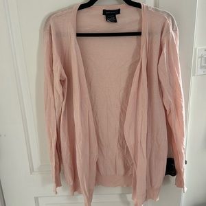Peach colored cotton cardigan